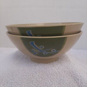Japanese Style Melamine Miso Soup Rice Bowls Set(2) 5.5"